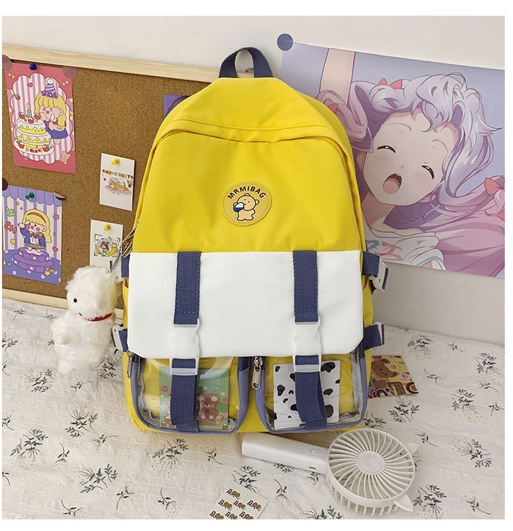 student schoolbag junior high school student backpack campus college hit color korean high school backpack