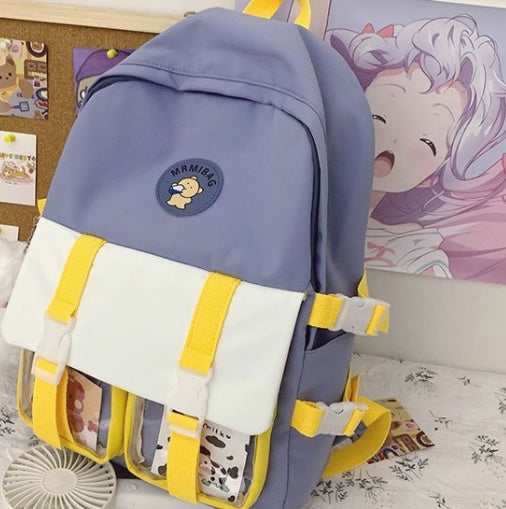 student schoolbag junior high school student backpack campus college hit color korean high school backpack