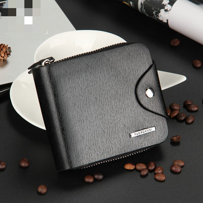 baellerry new mens buckle wallet fashion zipper short bag multifunctional card bag coin purse wholesale