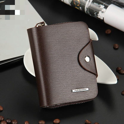 baellerry new mens buckle wallet fashion zipper short bag multifunctional card bag coin purse wholesale