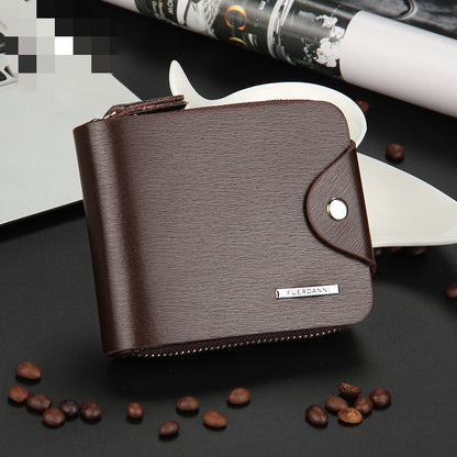 baellerry new mens buckle wallet fashion zipper short bag multifunctional card bag coin purse wholesale