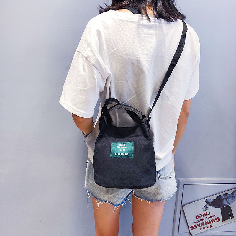 Autumn And Winter New Simple Mini Single Shoulder Canvas Bag Female New Mori Retro Small Fresh Messenger Bag