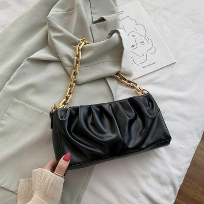 One-Shoulder Solid Color Chain Bag Clutch Envelope Bag