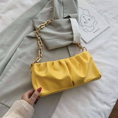One-Shoulder Solid Color Chain Bag Clutch Envelope Bag