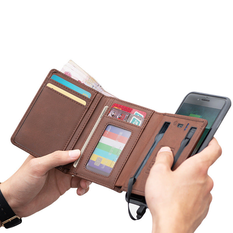 new creative and practical gift multi function charging wallet customized mens short business mobile power small wallet