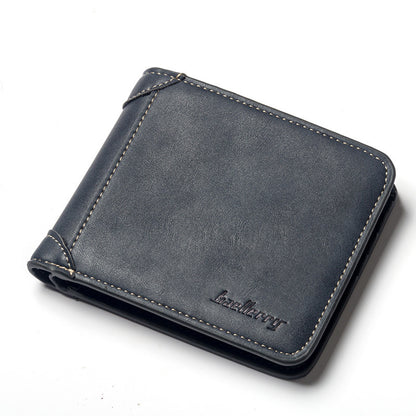 mens wallet multi card card holder horizontal frosted leather retro foreign trade wallet