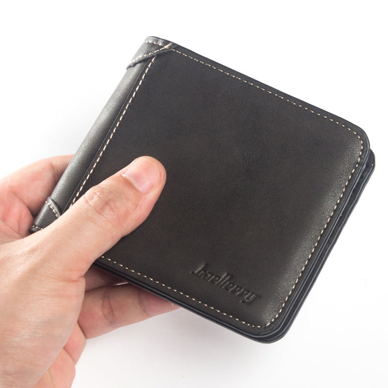 mens wallet multi card card holder horizontal frosted leather retro foreign trade wallet