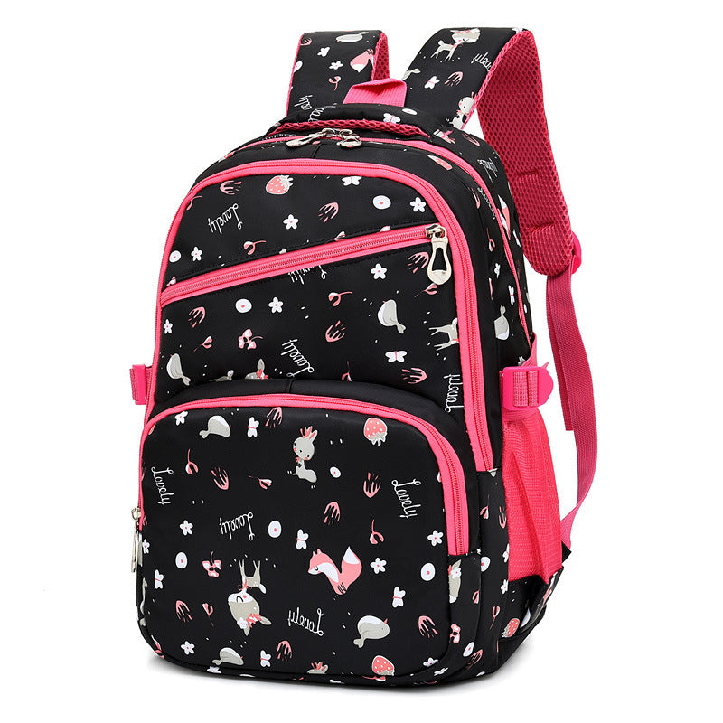 outdoor large capacity childrens school bag cartoon print backpack decompression backpack