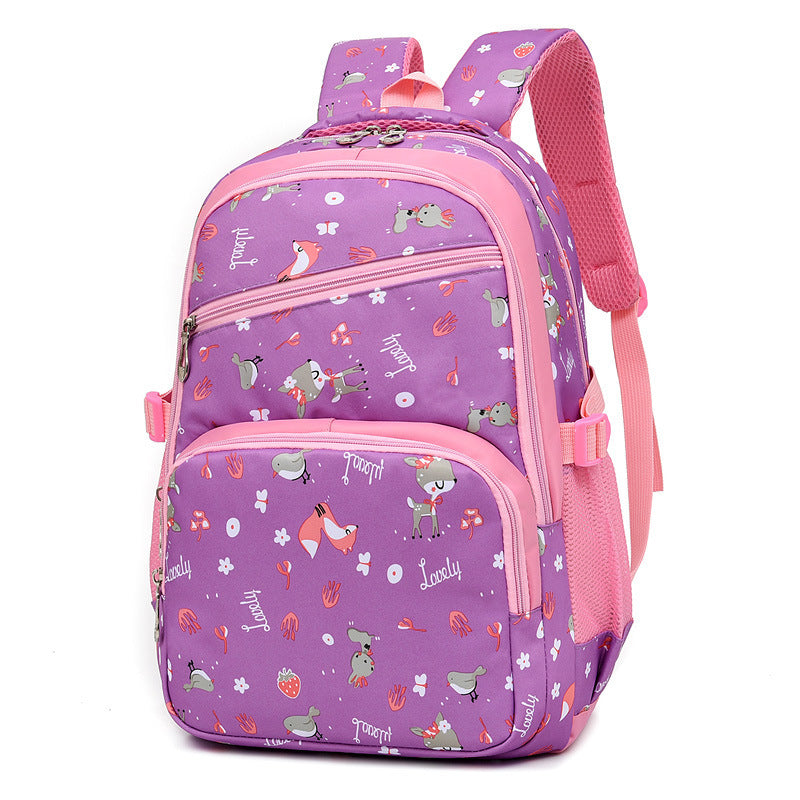 outdoor large capacity childrens school bag cartoon print backpack decompression backpack