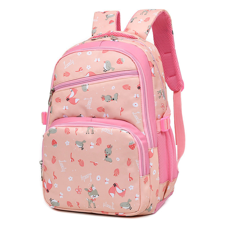 outdoor large capacity childrens school bag cartoon print backpack decompression backpack