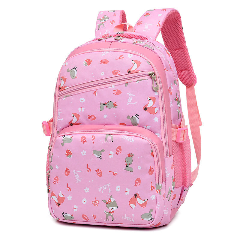 outdoor large capacity childrens school bag cartoon print backpack decompression backpack