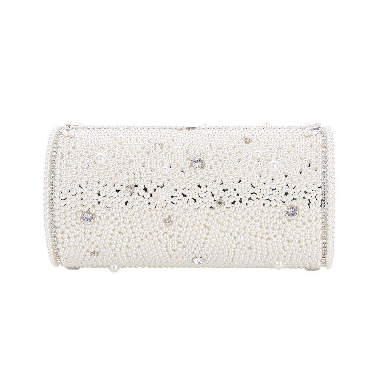 cylinder pearl stereo dinner bag