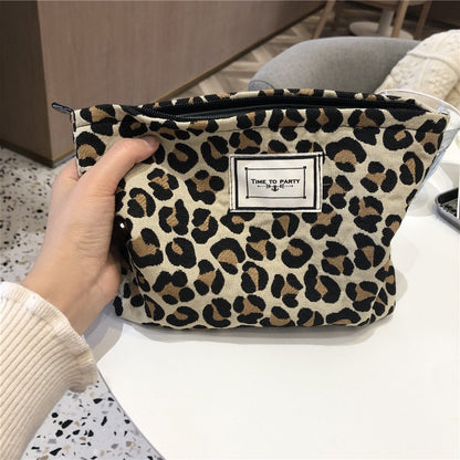 leopard zebra print cosmetic bag wash bag