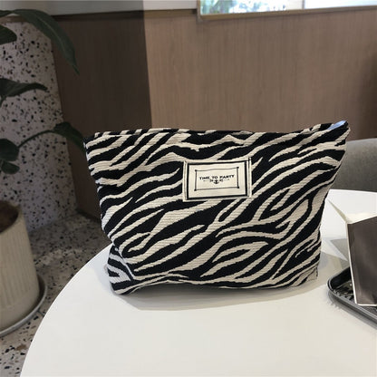 leopard zebra print cosmetic bag wash bag