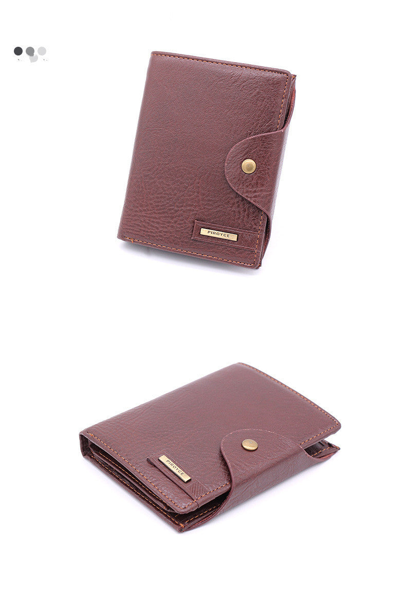 vertical style mens buckle wallet womens leather bag coin purse one drop shipping