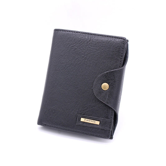 vertical style mens buckle wallet womens leather bag coin purse one drop shipping