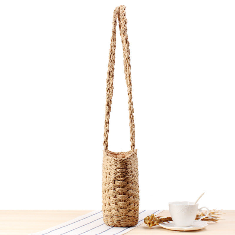 Hand-Woven Straw Bag Wild Dual-Use One-Shoulder Hand-Woven Bag Vacation Beach Bag