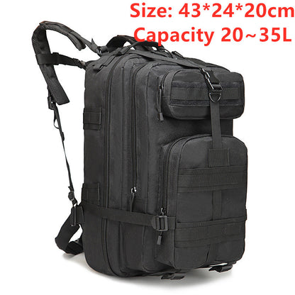 sports outdoor mountaineering travel double shoulder knapsack camping army camouflage pack tactical backpack 45l large 3p backpack