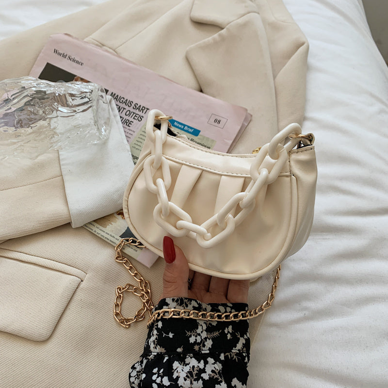 Trendy Net Red Folded Chain Bag Messenger Fashion Niche Mini Bag
