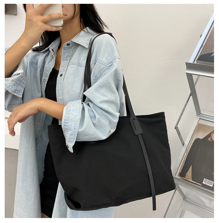 all match large capacity tote bag simple one shoulder tote bag