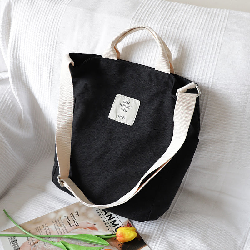 Korean Art Canvas Shoulder Bag Handbag Foreign Trade Simple Small  Messenger Bag