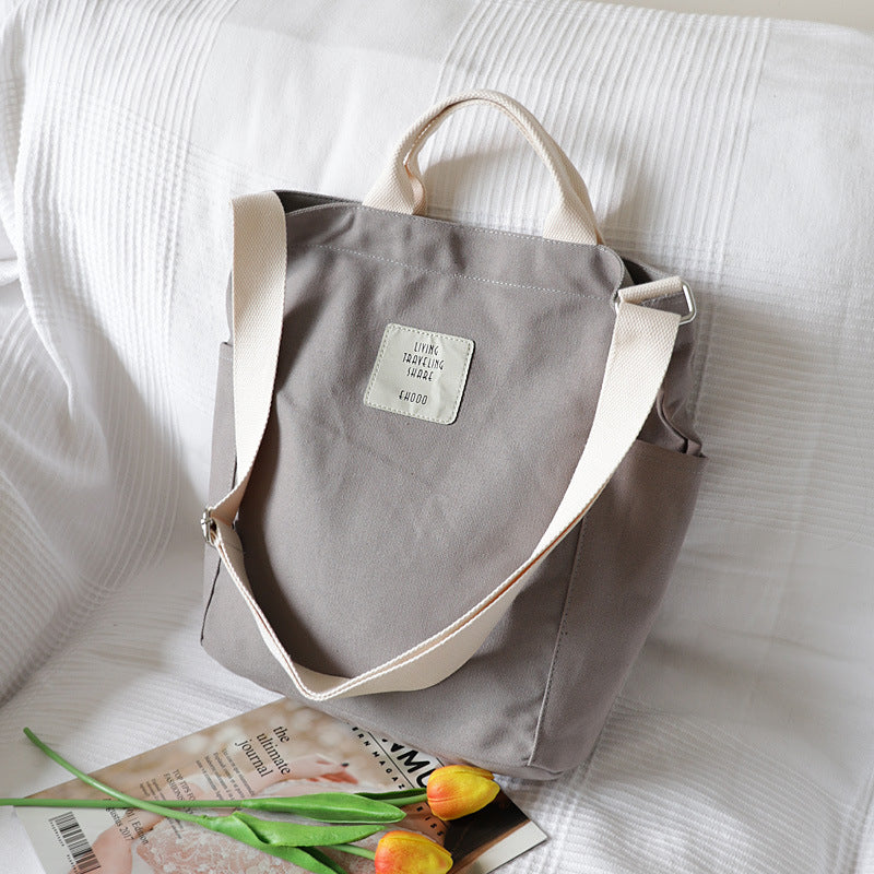 Korean Art Canvas Shoulder Bag Handbag Foreign Trade Simple Small  Messenger Bag