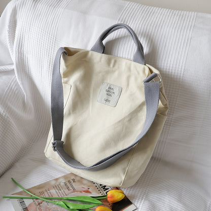 Korean Art Canvas Shoulder Bag Handbag Foreign Trade Simple Small  Messenger Bag