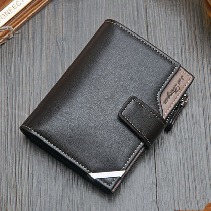 factory direct new mens short zipper wallet multi functional business wallet one piece delivery wholesale