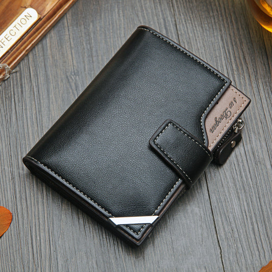 factory direct new mens short zipper wallet multi functional business wallet one piece delivery wholesale