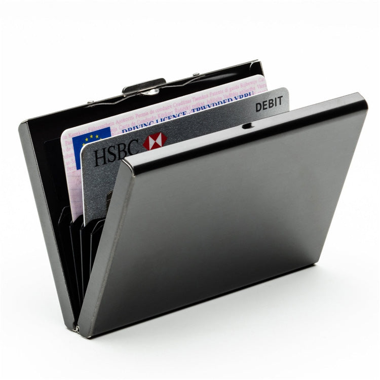 titanium gold black stainless steel card holder credit card case black bank card case metal card case