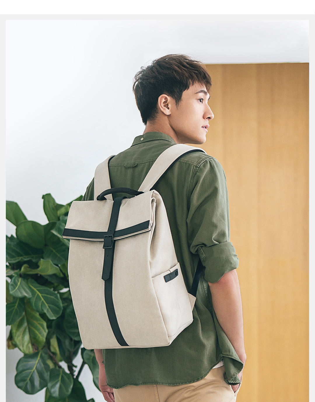 oxford canvas casual fashion backpack