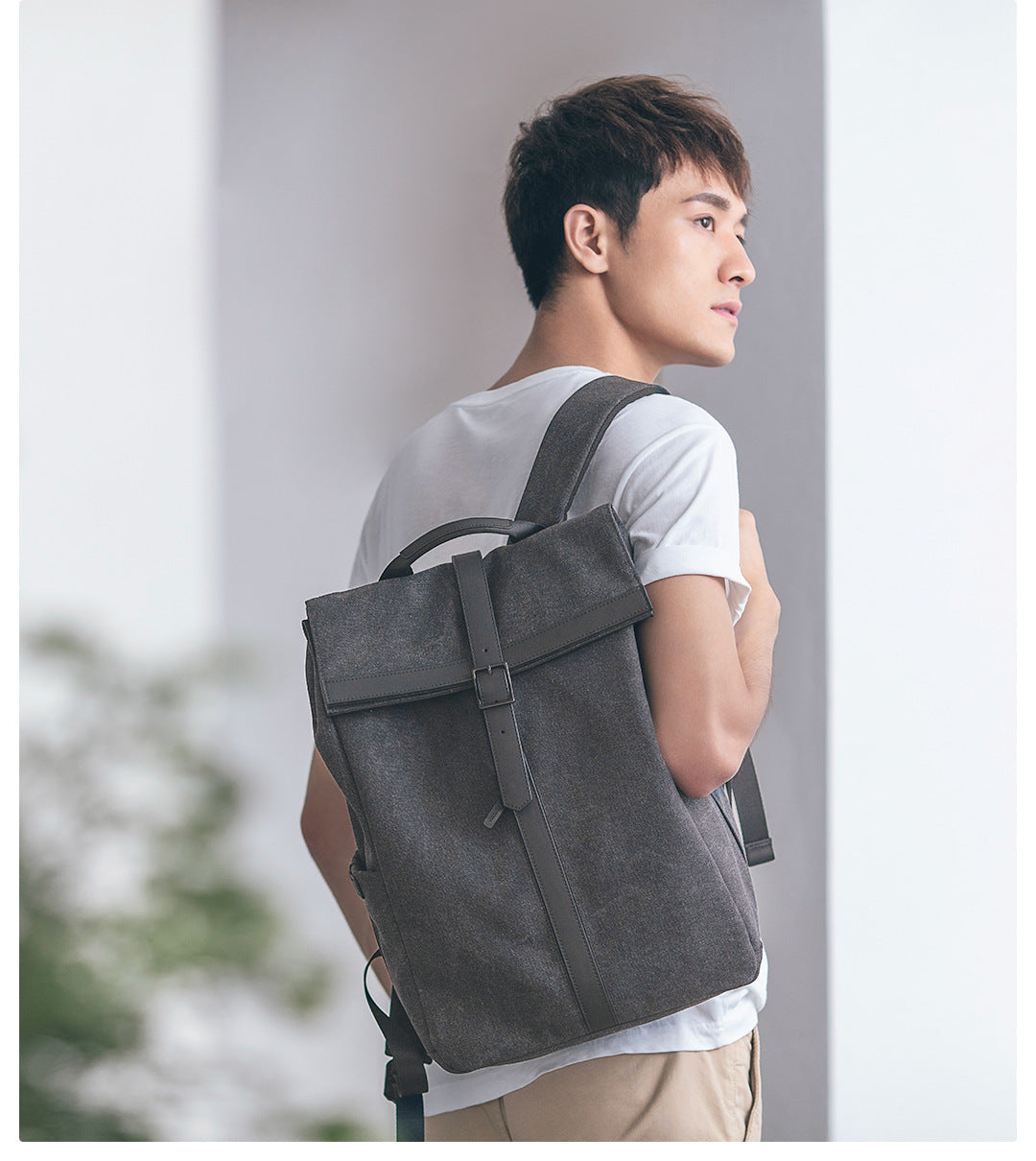 oxford canvas casual fashion backpack