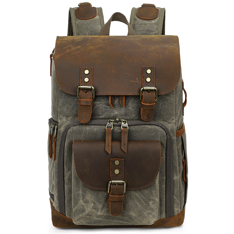 casual shoulder camera bag hit color waterproof canvas slr digital bag retro hit color camera backpack