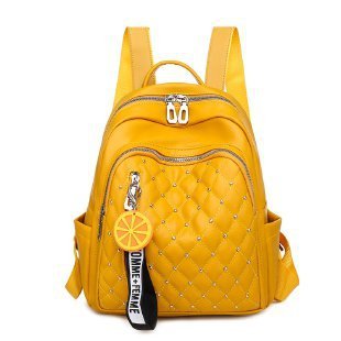 lingge embroidery thread large capacity student schoolbag soft leather rivets