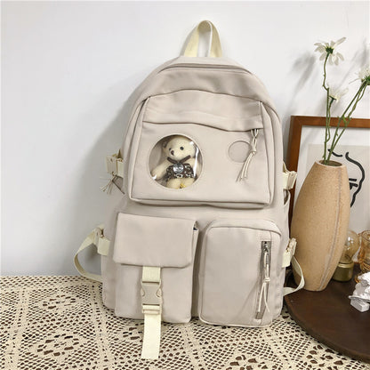 school girl schoolgirl korean style small and simple backpack junior high school student cute backpack