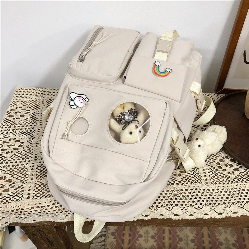 school girl schoolgirl korean style small and simple backpack junior high school student cute backpack