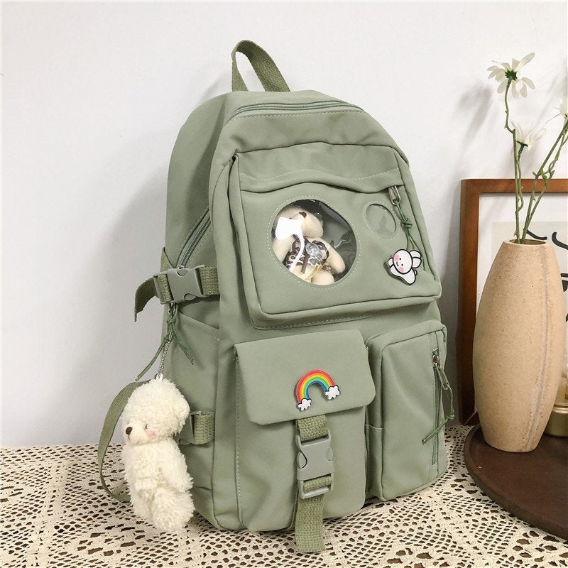 school girl schoolgirl korean style small and simple backpack junior high school student cute backpack