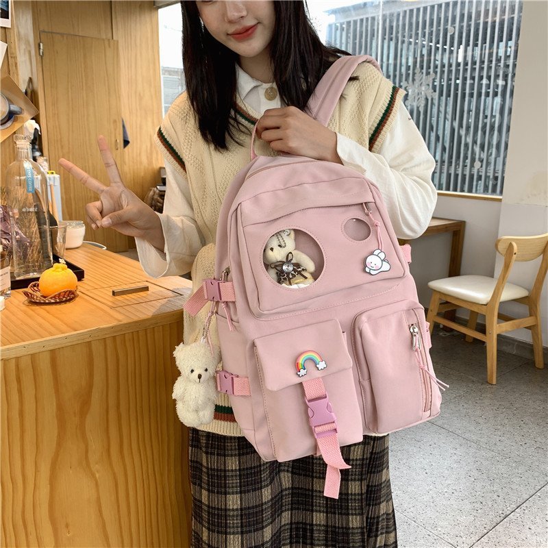 school girl schoolgirl korean style small and simple backpack junior high school student cute backpack