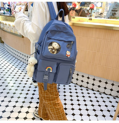 school girl schoolgirl korean style small and simple backpack junior high school student cute backpack