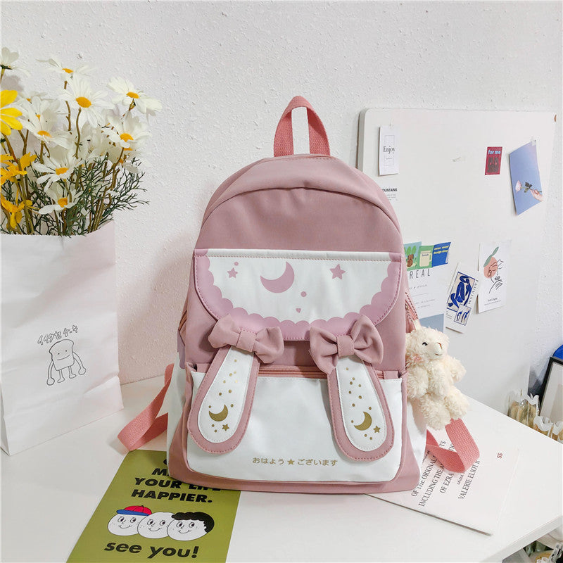 campus ins soft girl pink school bag female student bag