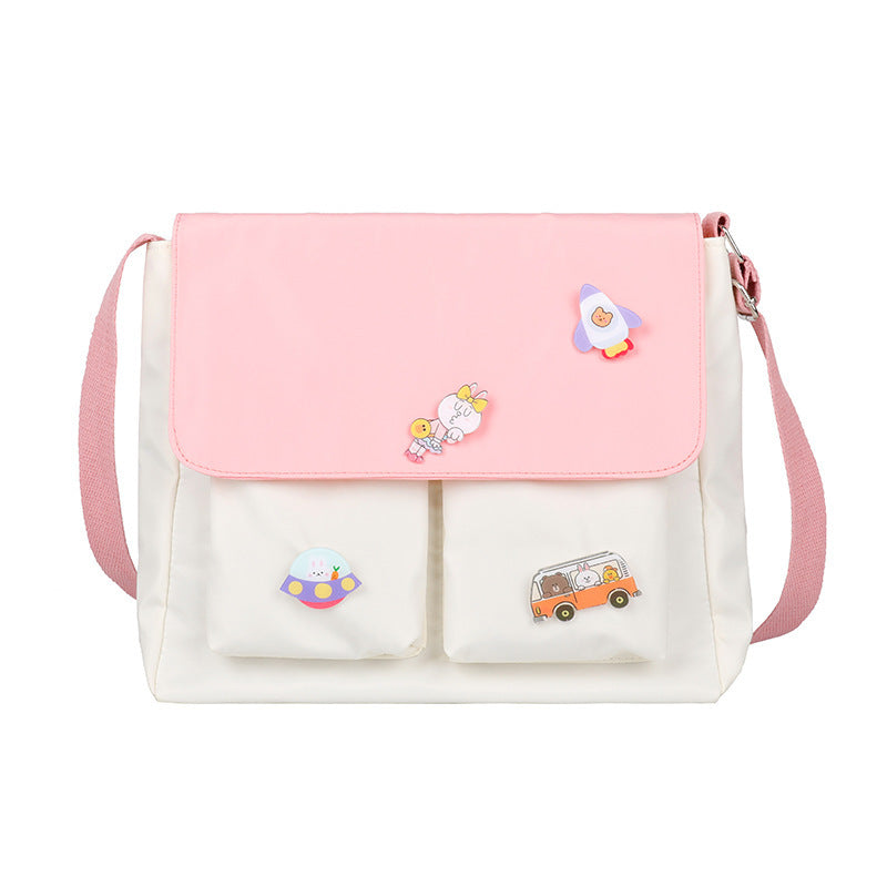 mori student messenger bag female cute girl heart hit color single shoulder bag