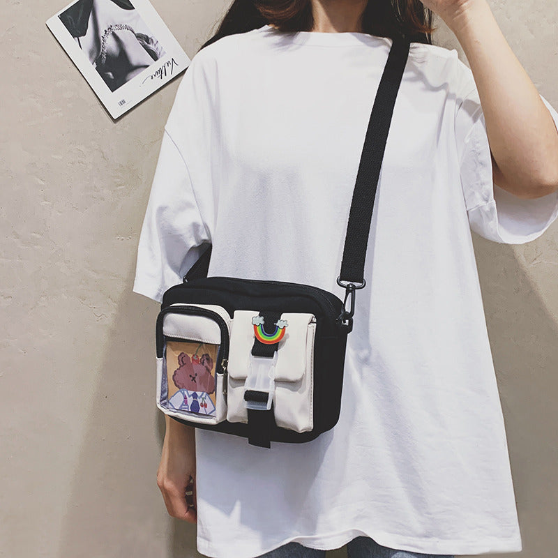 spring japanese harajuku college style cute girl student messenger bag female korean campus fashion