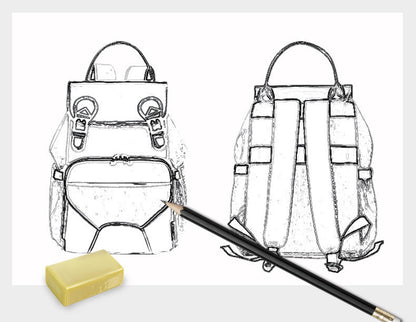 multifunctional double shoulder mother and baby bag oxford cloth with leather mommy