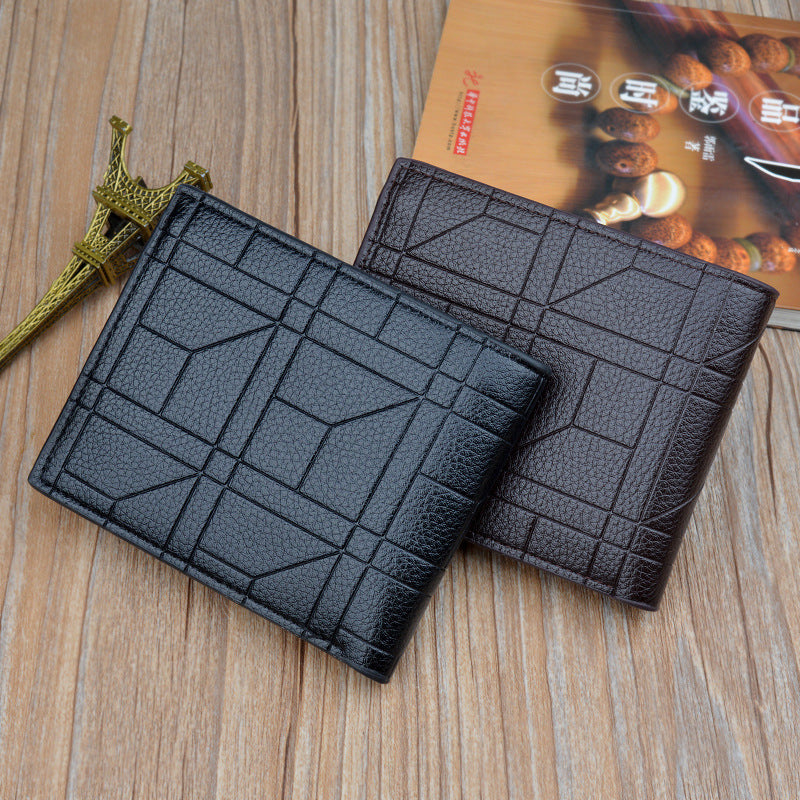 retro mens wallet mens short thin section