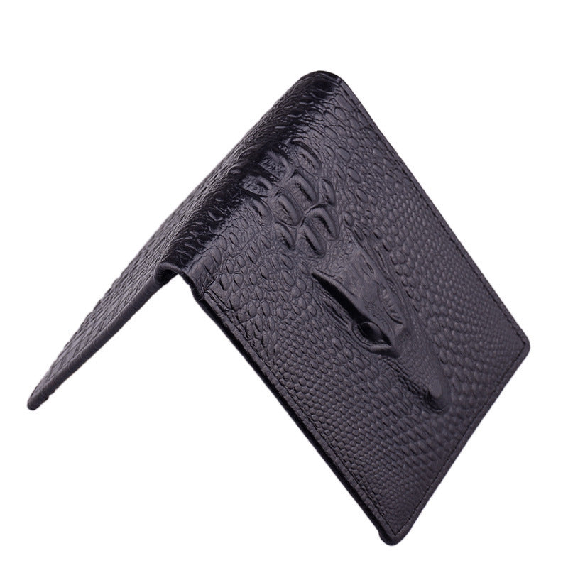 leather mens short wallet head money clip wallet goods