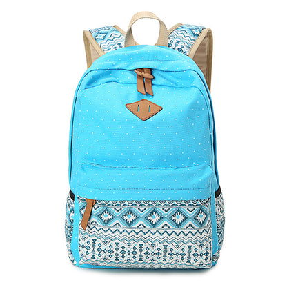 canvas print ms backpack travel casual backpack female laptop bag student bag