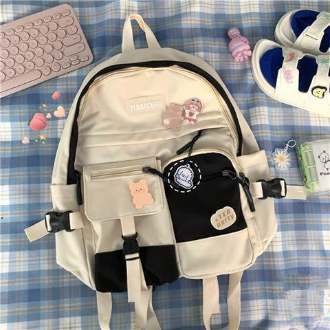 schoolbag female japanese harajuku style simple and versatile girl college style student backpack travel backpack