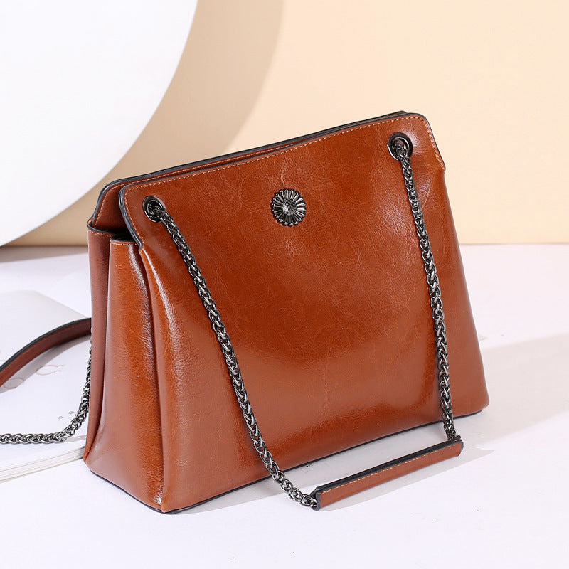 fashion messenger bag top layer cowhide bag