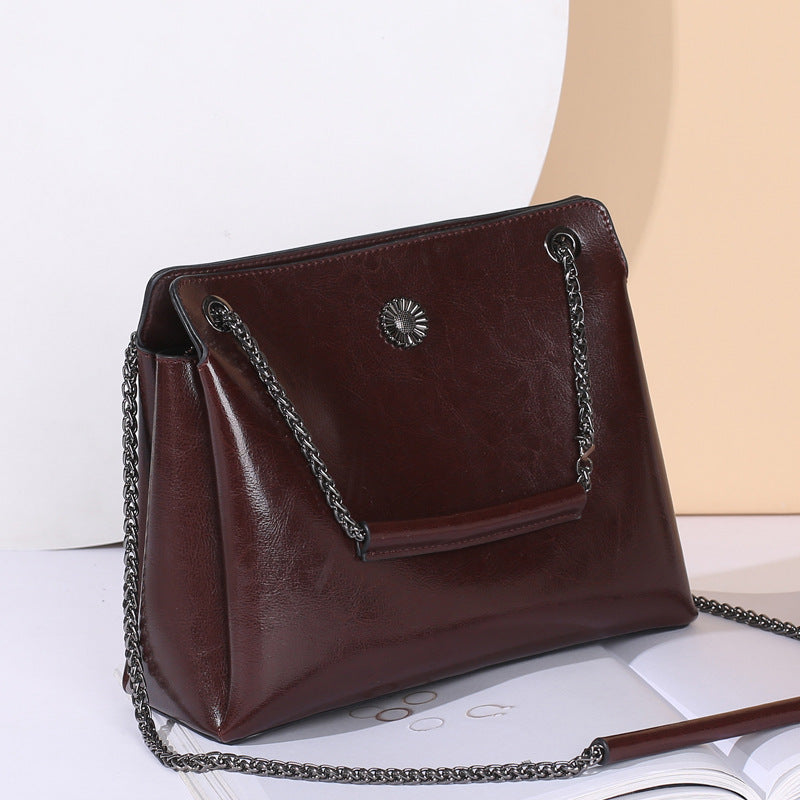 fashion messenger bag top layer cowhide bag