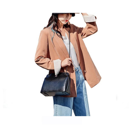 fashion messenger bag top layer cowhide bag